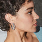 Kendra Scott Holland Hoop Earrings - Silver White Crystal