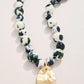 Spartina 449 Kai Stone Necklace 18"-Marbled Black