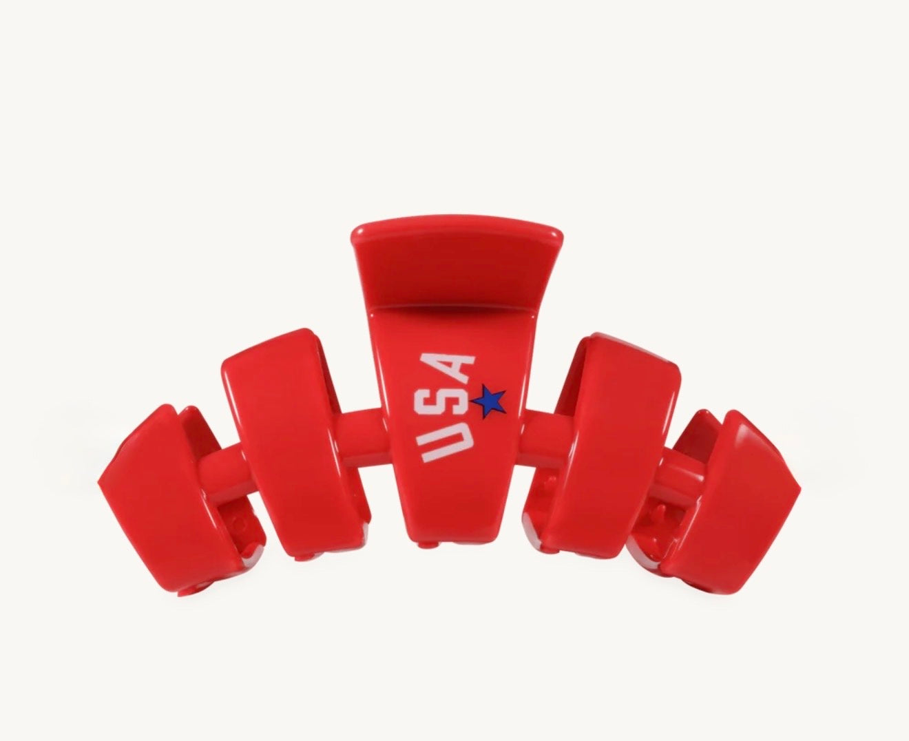 Teleties Classic Medium Claw Hairclip-USA Classic Red