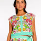 Elizabeth James "Jackie" Top-Vintage Scarf