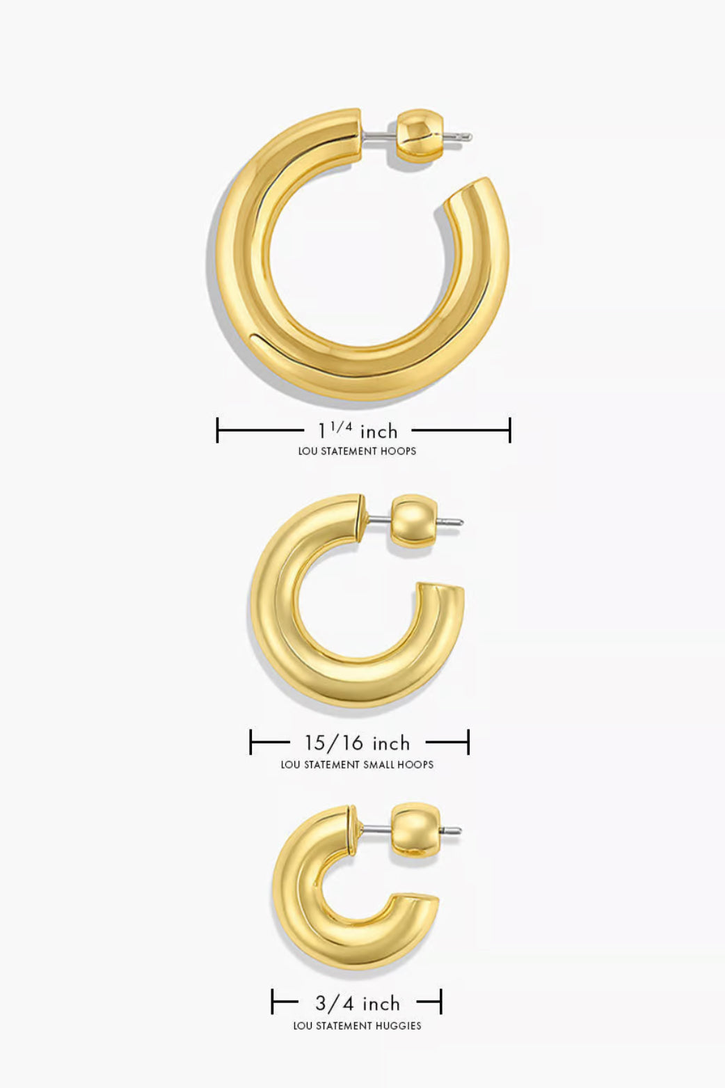 Gorjana Lou Statement Small Hoops-Gold – Adelaide's Boutique