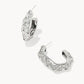 Kendra Scott Holland Hoop Earrings - Silver White Crystal