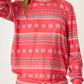 PJ Salvage "Snowflake Kisses" L/S Top-Red