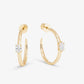 Melinda Maria “She’s on Point” 1” Lasso Hoops-Gold/White