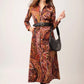 Spartina 449 "Denise" Shirt Dress-Paisley Brown