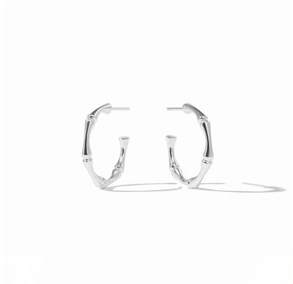 Julie Vos “Bamboo” Hoop Earring - Silver