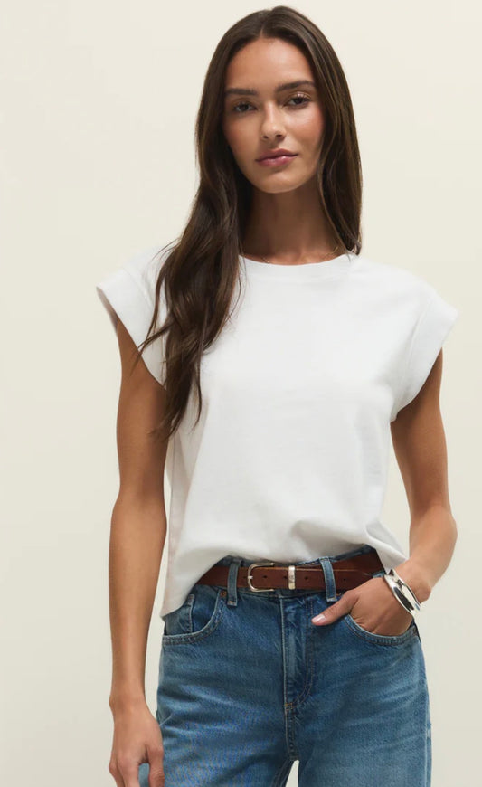 Z Supply Camino Jersey Top- White
