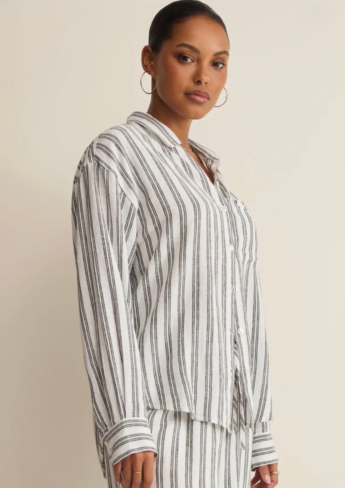 Z Supply Perfect Line Striped Top-White