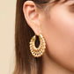 Spartina 449 Wicker Hoop Earrings -Natural