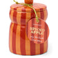 Paddywax Cabana Red/Coral Striped Candle 6.5oz-Spiced Apple