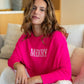Mersea "Merry" Catalina Crewneck-Hot Pink