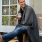 Barefoot Dreams CozyChic Lite® Ribbed Throw-Carbon