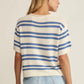 Z Supply Prado Stripe Sweater Tee-Lake Blue