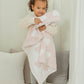 Barefoot Dreams CozyChic® Dream Receiving Blanket-Pink White Hearts