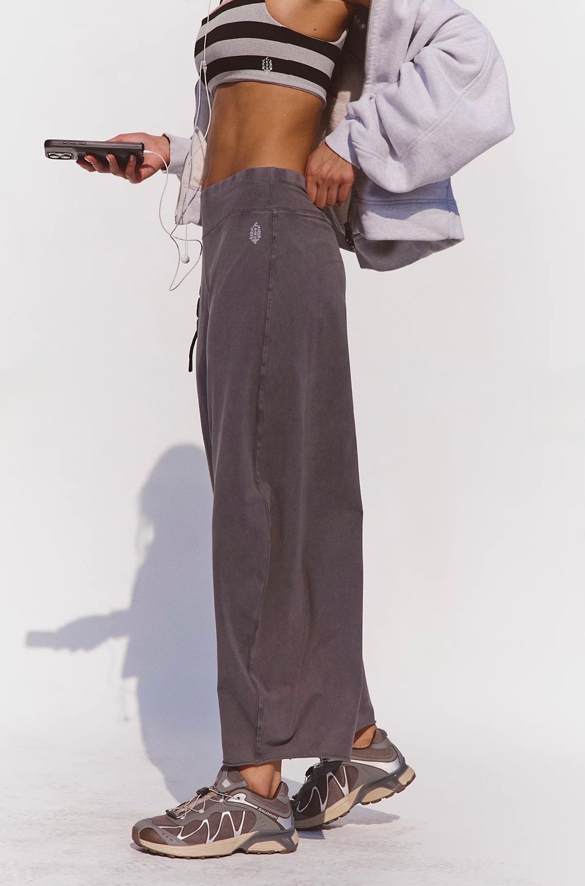 Free People Movement "Hot Shot" Easy Pant-Vintage Black