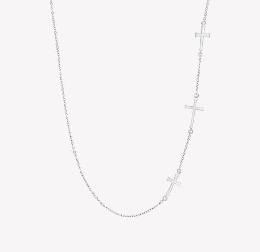 Rizen Calvary Cross Necklace-Silver