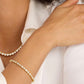 Melinda Maria “Isla” Tennis Bracelet-Gold/White