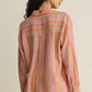 Z Supply The Perfect Striped Linen Button Up - Tiger Lily