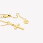 Rizen Small Cross Pendant Necklace-Gold