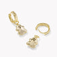 Kendra Scott Ghost Huggie Earring-Gold White MOP