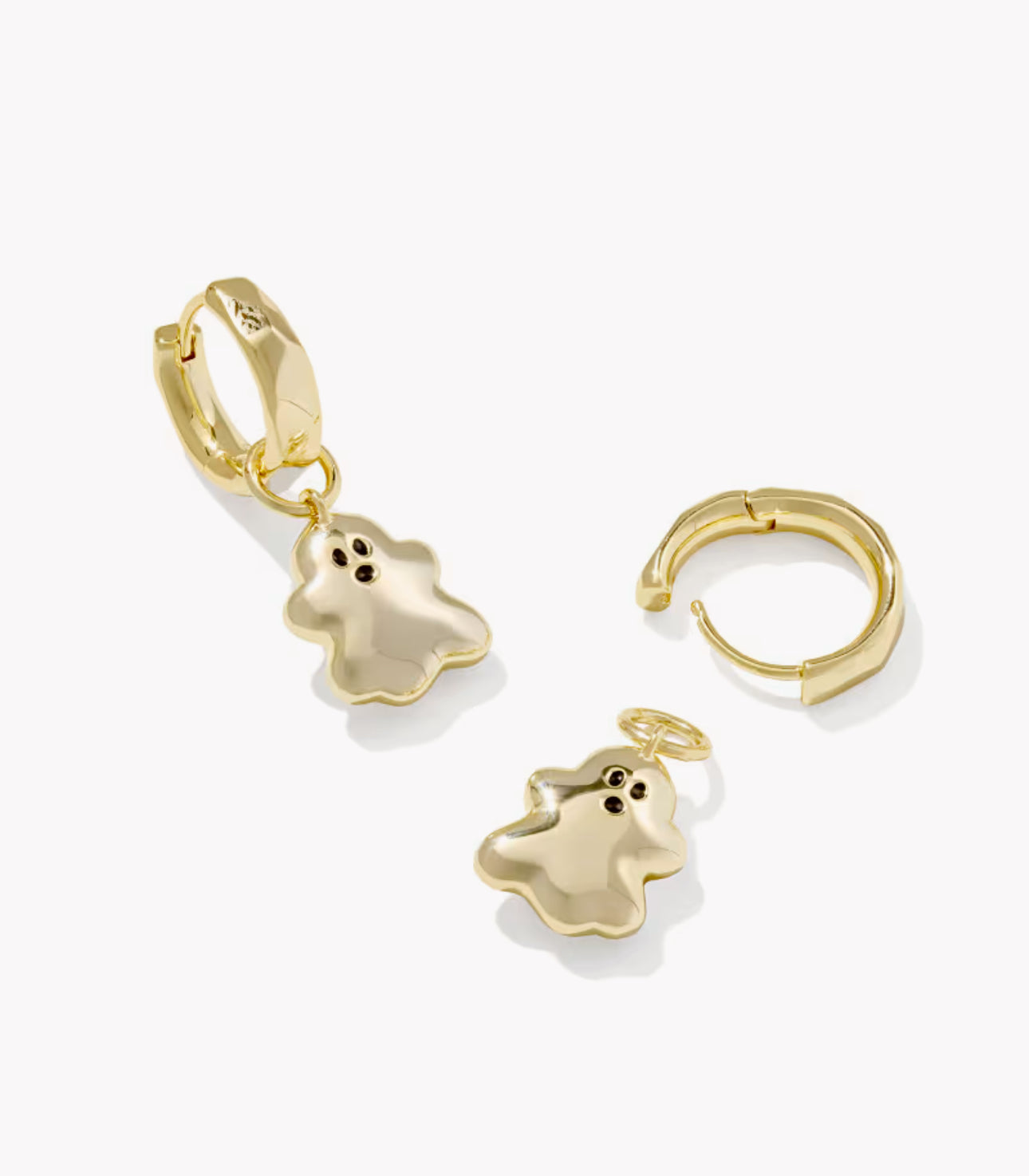Kendra Scott Ghost Huggie Earring-Gold White MOP