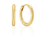 Capucine de Wulf “Berry Clover” Hoop Earrings w/Double-sided Charm-Gold/Blue Labradorite