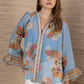 Hale Bob "Aura" L/S Voile Blouse-Blue