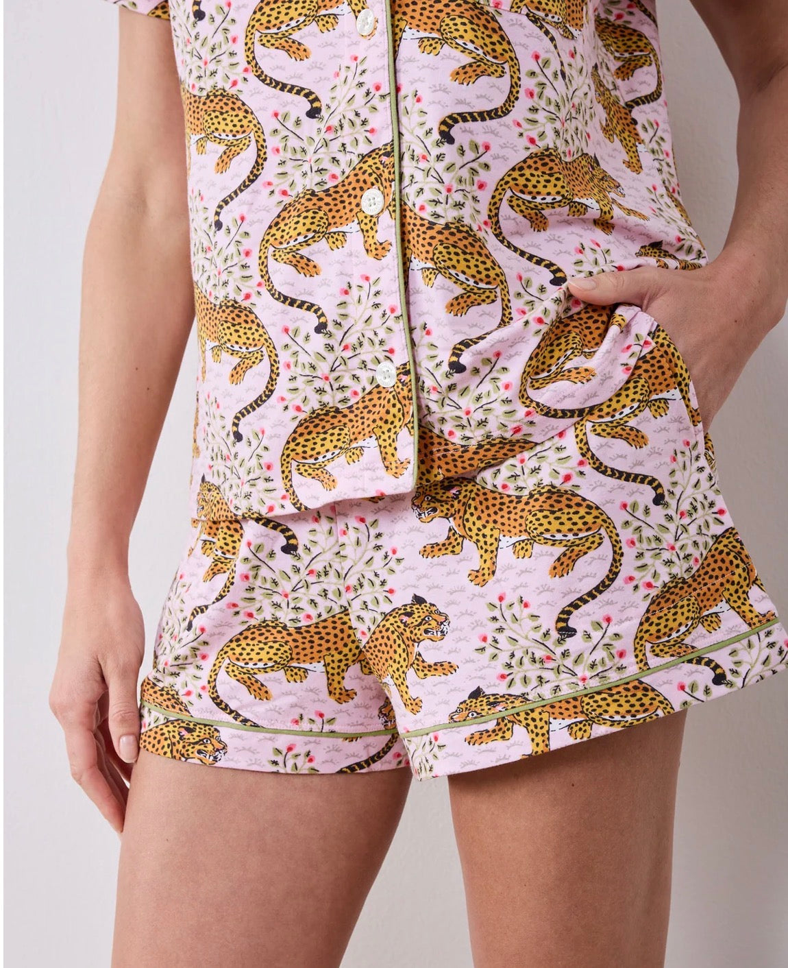 Printfresh "Bagheera" Organic Pima Modal Knit Short PJ Set-Blush