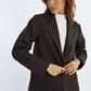 Lili Sidonio Woven Blazer-Black