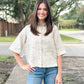 Johnny Was Linen Kimono Sleeve Shirt-Winona (Shell)