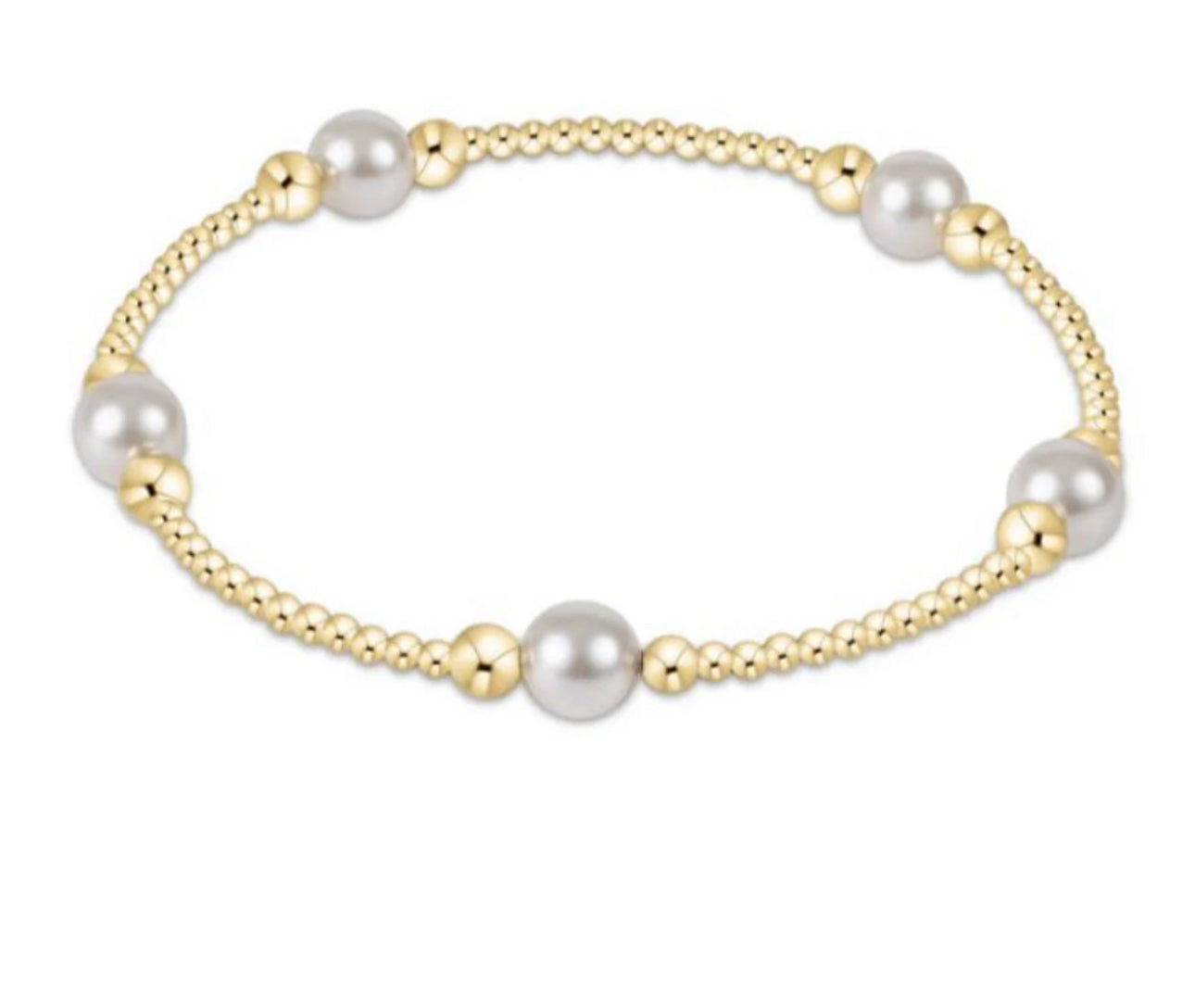 Enewton “Classic Purpose” Pattern 6mm Bead Bracelet-Pearl
