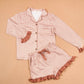 The Darling Effect Slumber Party Pajama Shorts Set-Maple Gingham