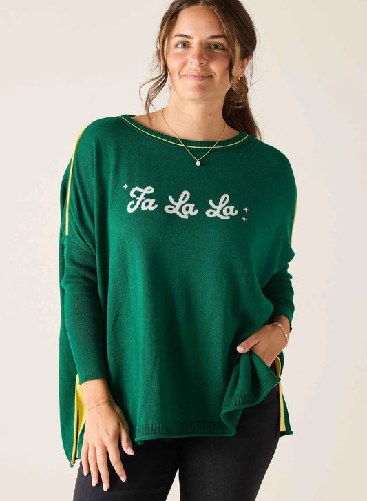 Mersea "Fa La La" Catalina Crewneck-Green