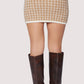 Lost + Wander "Camille" Mini Skirt- Gold/Cream