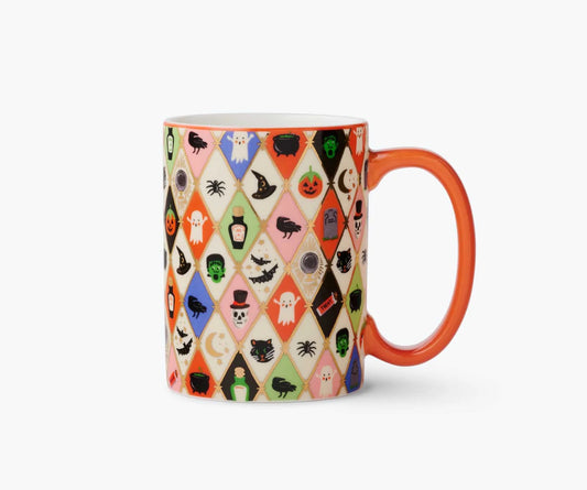 Rifle Paper Co. "Halloween Argyle" Porcelain Mug