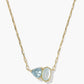 Kendra Scott Tatum Short Pendant Necklace-Gold Light Blue Mix