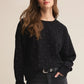 Z Supply Sparkle Crew Neck Sweatshirt-Black