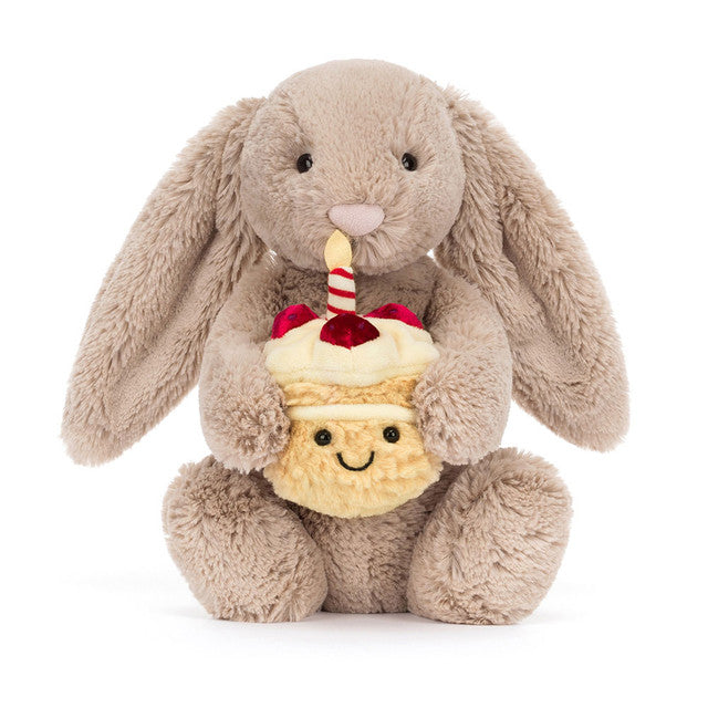 Jellycat Bashful Beige Bunny "Birthday"