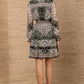 Hale Bob “Eleanora” L/S Chiffon Short Dress -Black