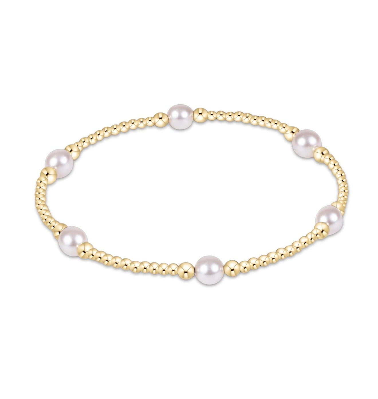 Enewton “Classic Purpose” Pattern 5mm Bead Bracelet-Pearl