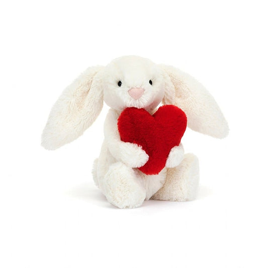 Jellycat Bashful Red Heart Bunny-Little