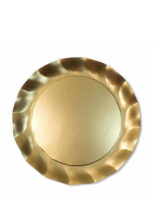 Sophistiplate Wavy Salad Plate-Satin Gold