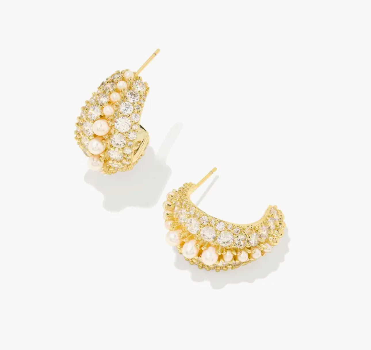 Kendra Scott Krista Hoop Earring - Gold White Mix