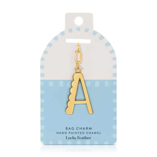 Lucky Feather Bag Charm Letters