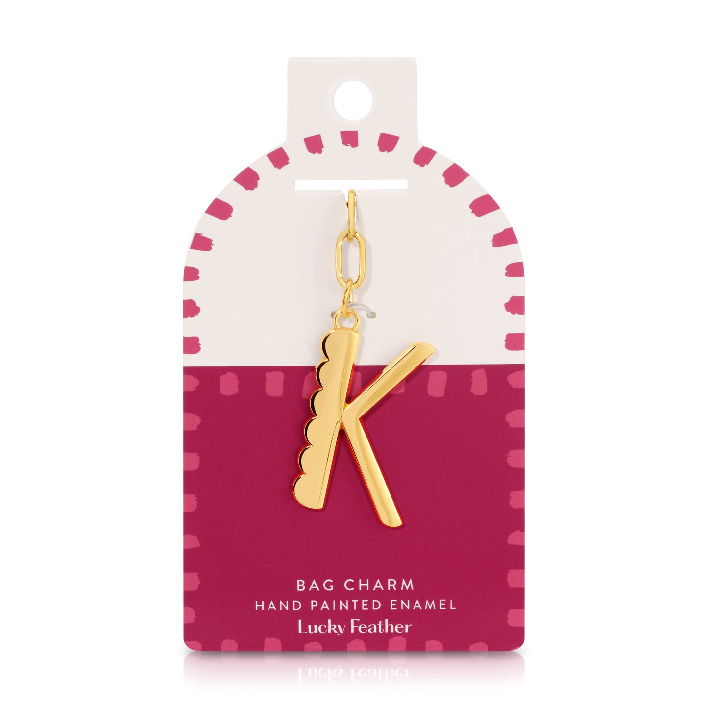 Lucky Feather Bag Charm Letters