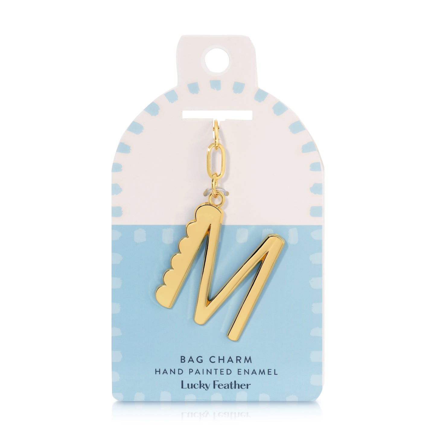 Lucky Feather Bag Charm Letters