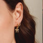 LeMel “Lucy” Bow Charm Huggie Earrings