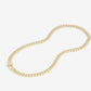 Melinda Maria “Pavé Julian” Cuban Chain Necklace-Gold/White CZ