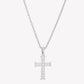 Rizen Luminous Cross Pendant Necklace-Silver