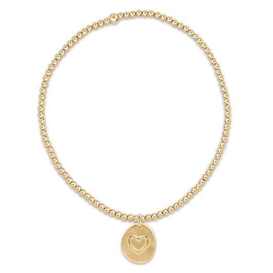 Enewton "Classic" Gold 2mm Bead Bracelet-Inspire Love Small Gold Charm